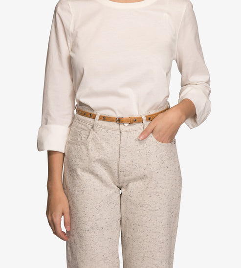 BOWIE Women's Vegan Skinny Belt | Color: Black - variant::ink