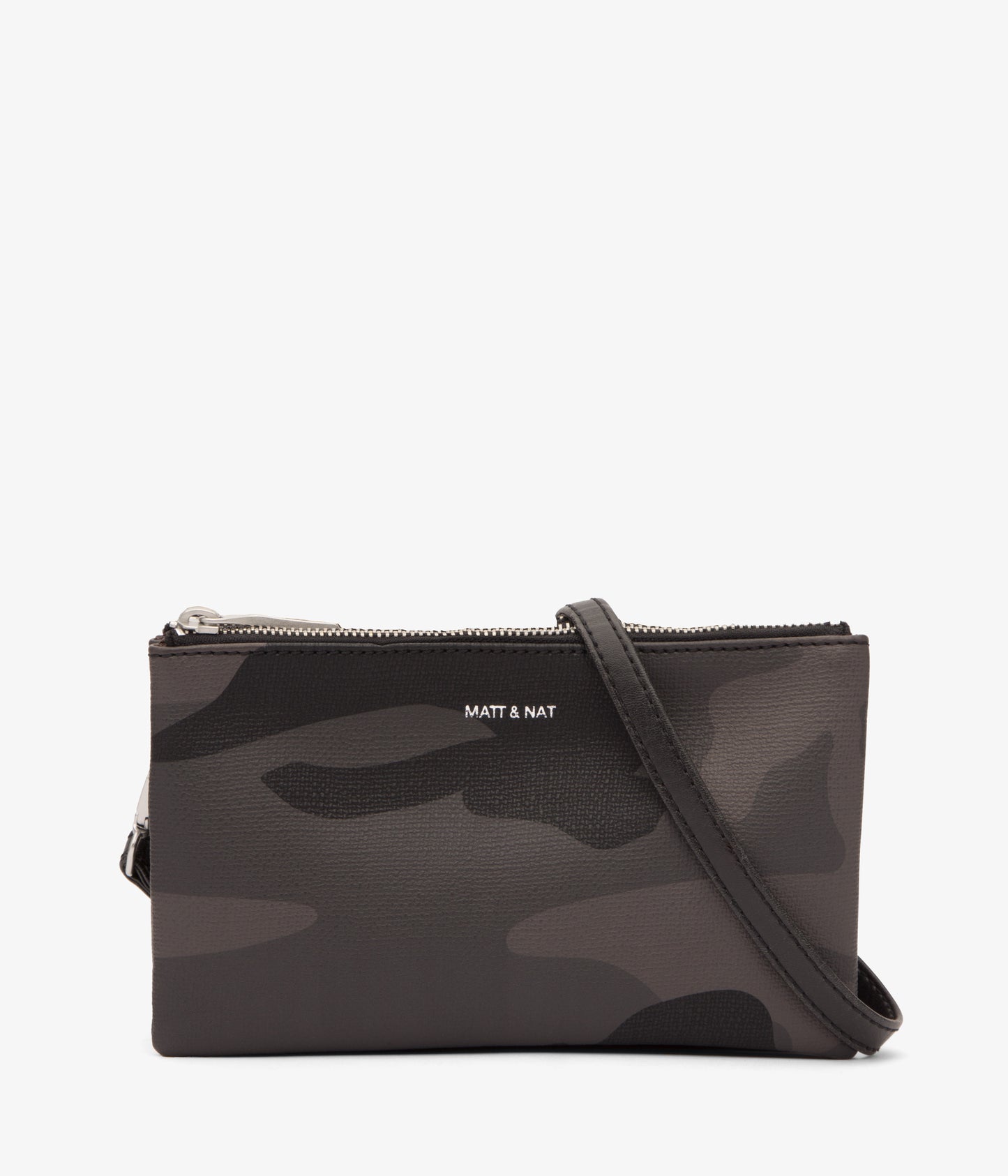 TRIPLET Vegan Crossbody Bag - Camo | Color: Black - variant::camoblk