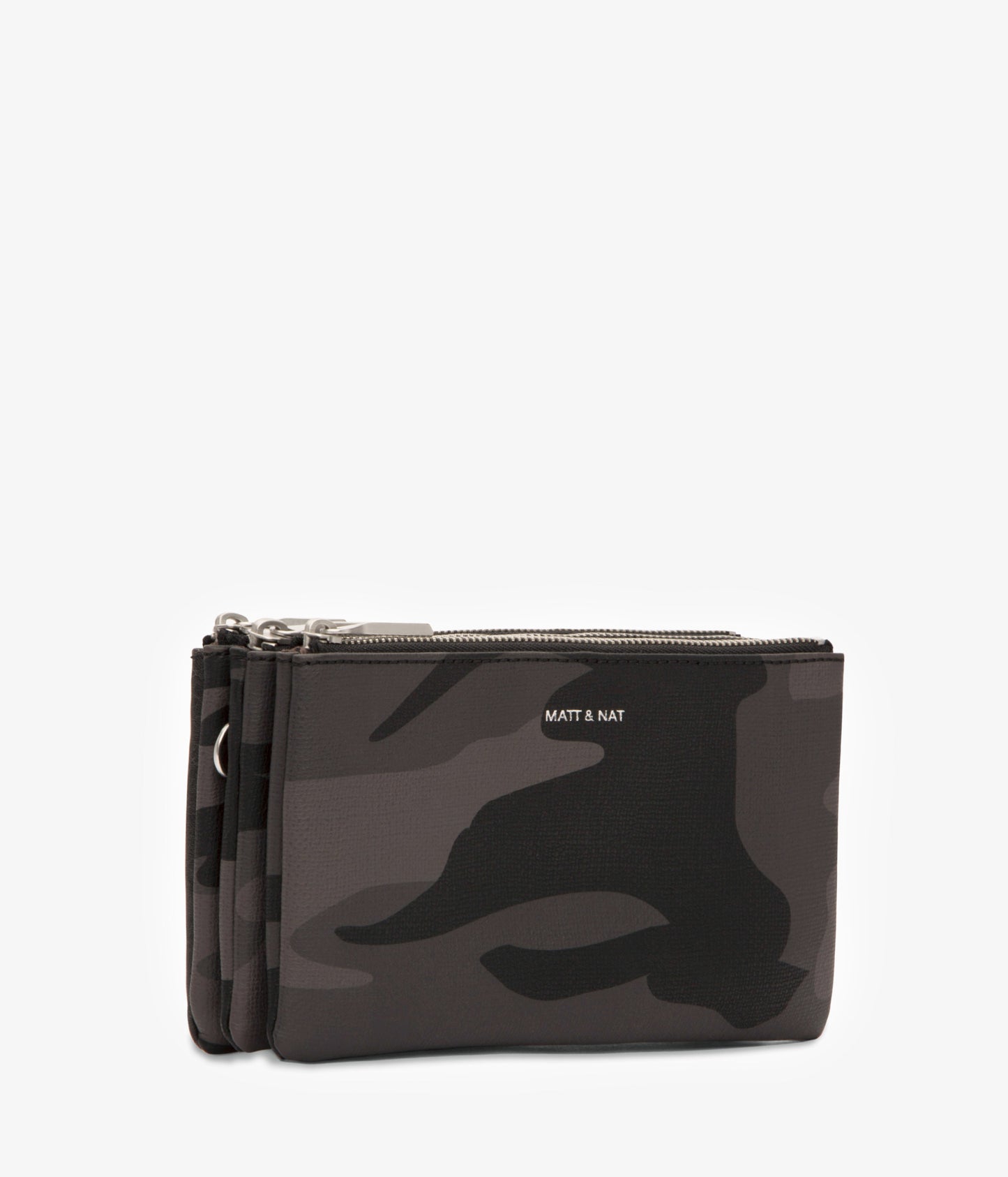 TRIPLET Vegan Crossbody Bag - Camo | Color: Black - variant::camoblk