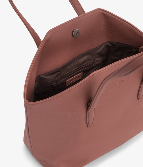 Baxter Vegan Crossbody Tote Bag - Dwell | Color: clay- variant::clay