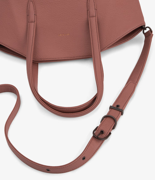 Baxter Vegan Crossbody Tote Bag - Dwell | Color: clay- variant::clay