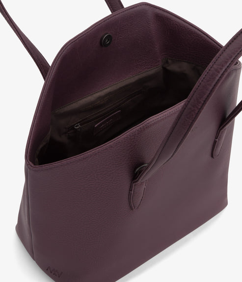 Baxter Vegan Crossbody Tote Bag - Dwell | Color: fig- variant::fig