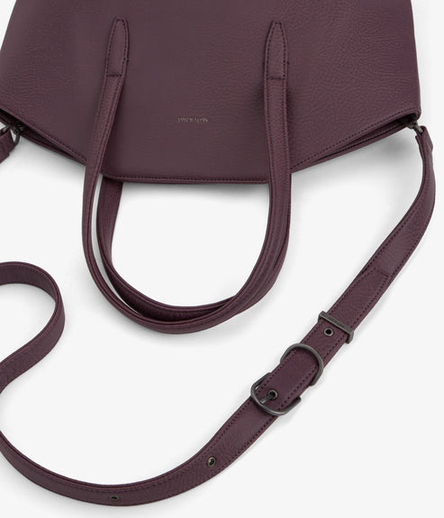 Baxter Vegan Crossbody Tote Bag - Dwell | Color: fig- variant::fig