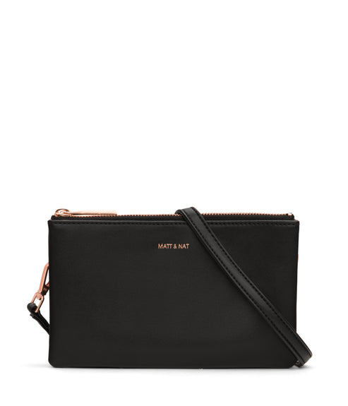 TRIPLET Vegan Crossbody Bag - Loom | Color: Black - variant::black