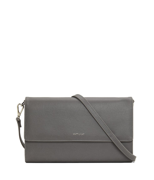 DREWLG Large Vegan Crossbody Bag - Vintage | Color: Grey- variant::Shadow