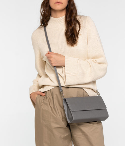 DREWLG Large Vegan Crossbody Bag - Vintage | Color: Pink- variant::Berry