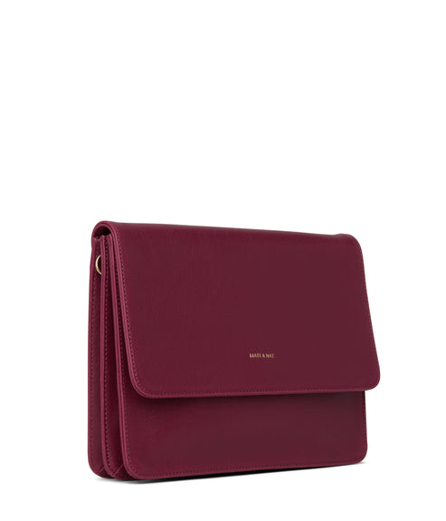 LYSA Vegan Crossbody Bag - Vintage | Color: Red- variant::garnet
