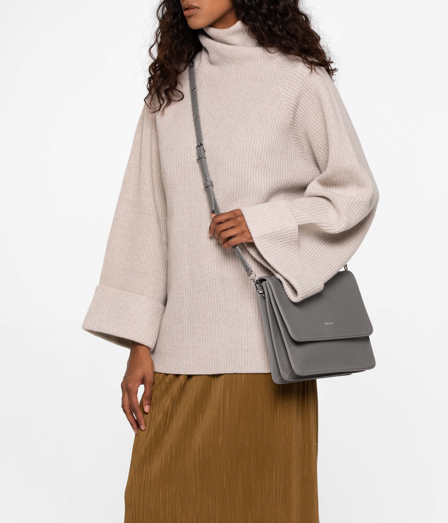 LYSA Vegan Crossbody Bag - Vintage | Color: Red- variant::garnet