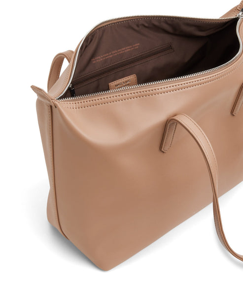 ABBI Vegan Tote Bag - Loom | Color: Tan - variant::cafe