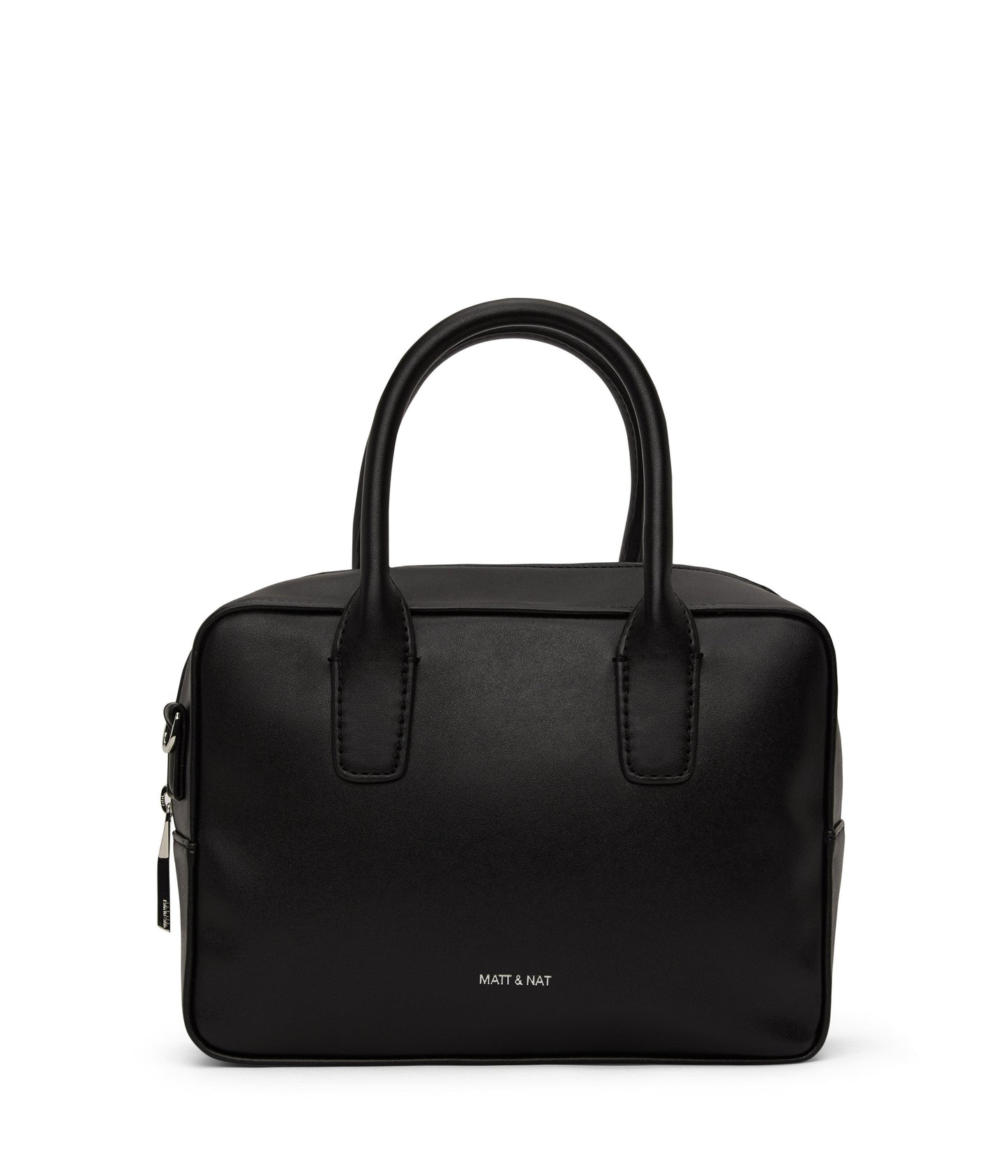 ARLIE Small Vegan Satchel - Loom | Color: Black - variant::blacks