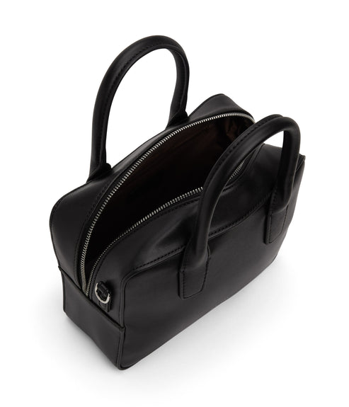 ARLIE Small Vegan Satchel - Loom | Color: Black - variant::blacks