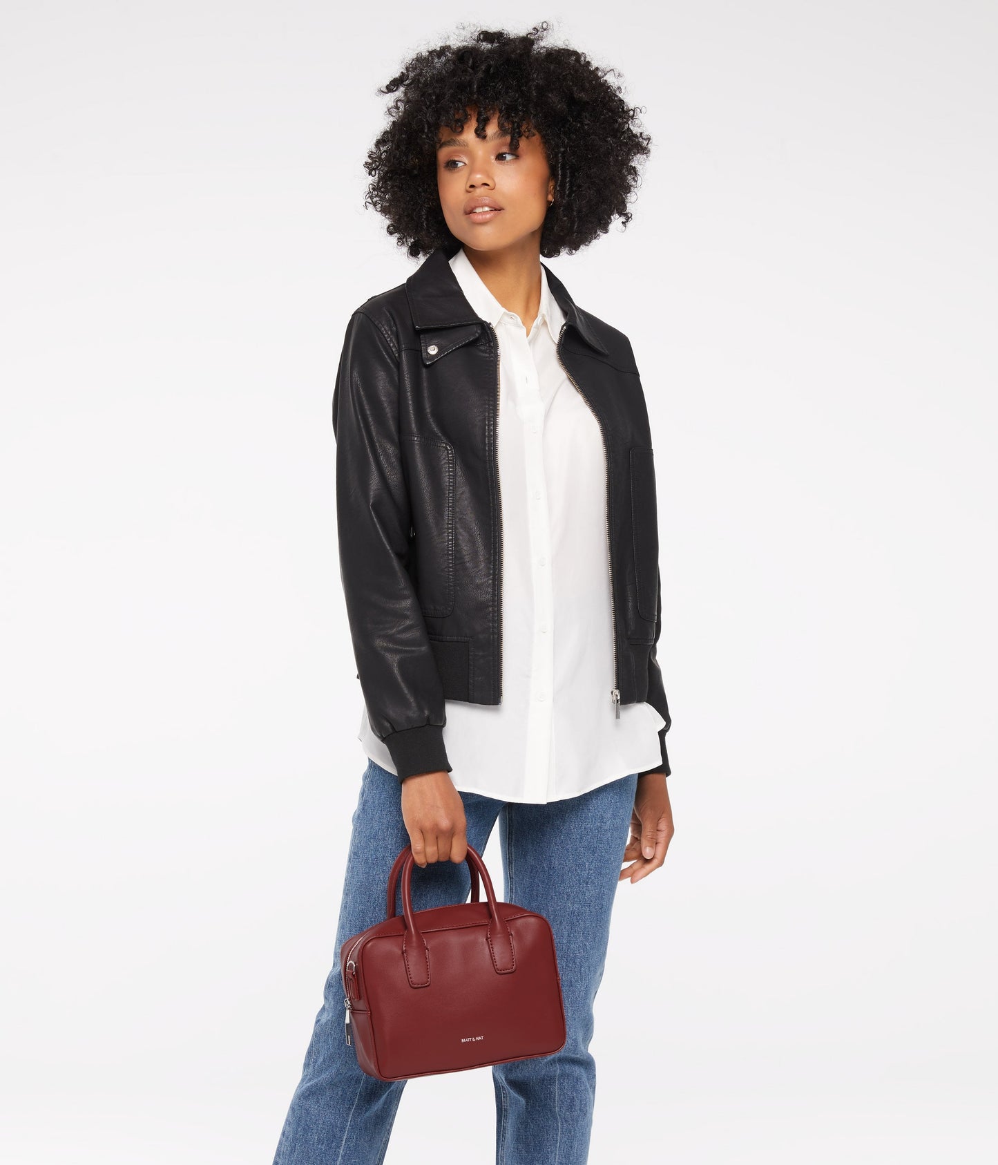 ARLIE Small Vegan Satchel - Loom | Color: Tan - variant::cafe