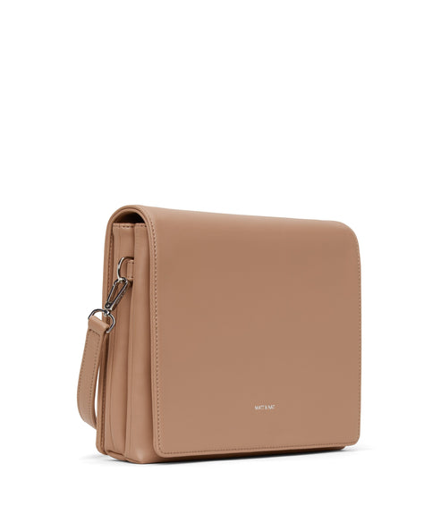 DOVER Vegan Shoulder Bag - Loom | Color: Tan - variant::cafe