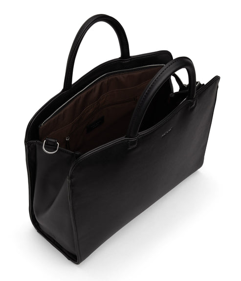 TIA Vegan Satchel - Loom | Color: Black - variant::blacks