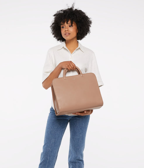 TIA Vegan Satchel - Loom | Color: Tan - variant::cafe