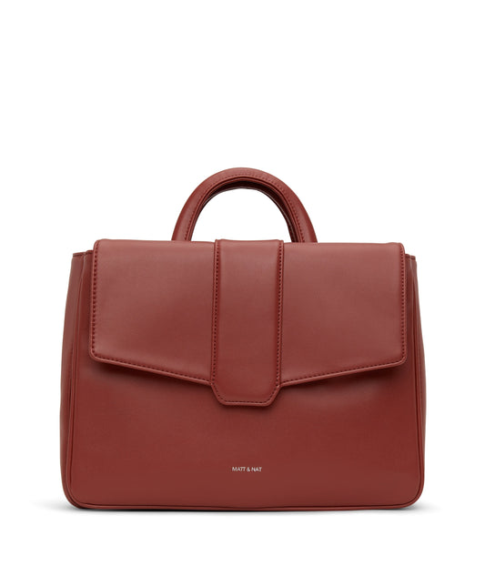 ZOE Vegan Satchel - Loom | Color: Red - variant::gala