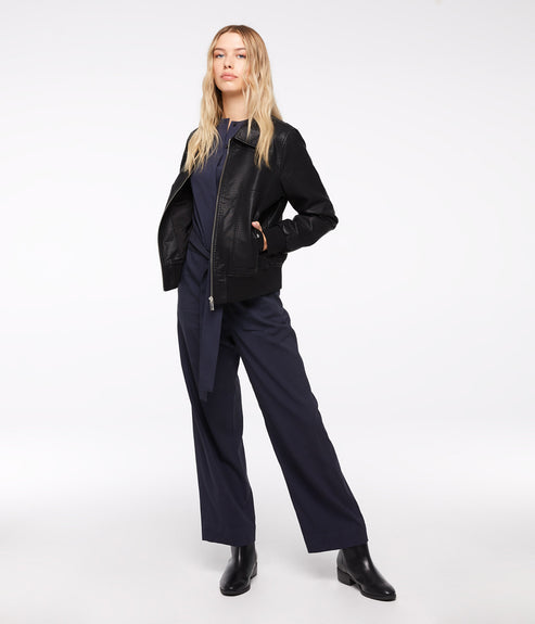 ARYA Vegan Bomber Jacket | Color: Black - variant::black