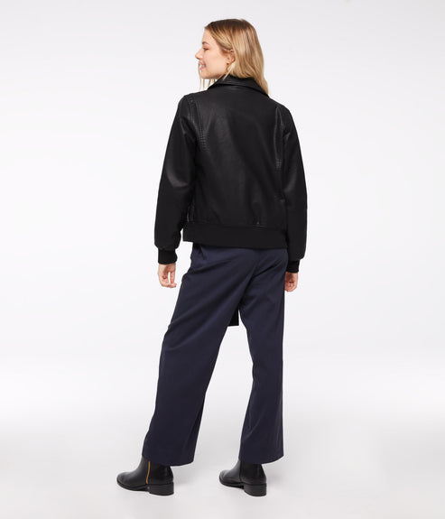 ARYA Vegan Bomber Jacket | Color: Black - variant::black