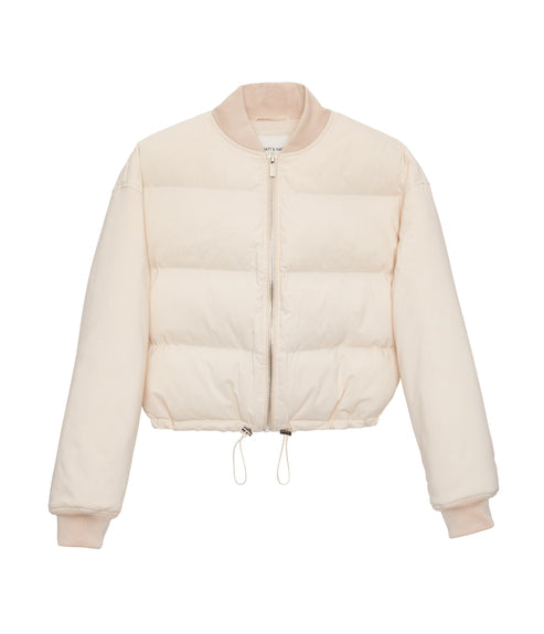KENYA Vegan Bomber Jacket | Color: Off White - variant::off-white