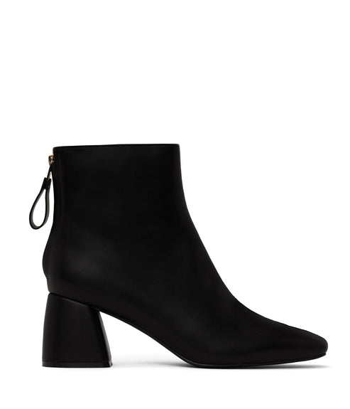 DEENA Women's Vegan Mid Heel Boots | Color: Black - variant::black