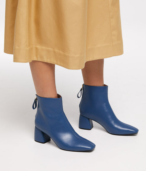 DEENA Women's Vegan Mid Heel Boots | Color: Purple - variant::violet