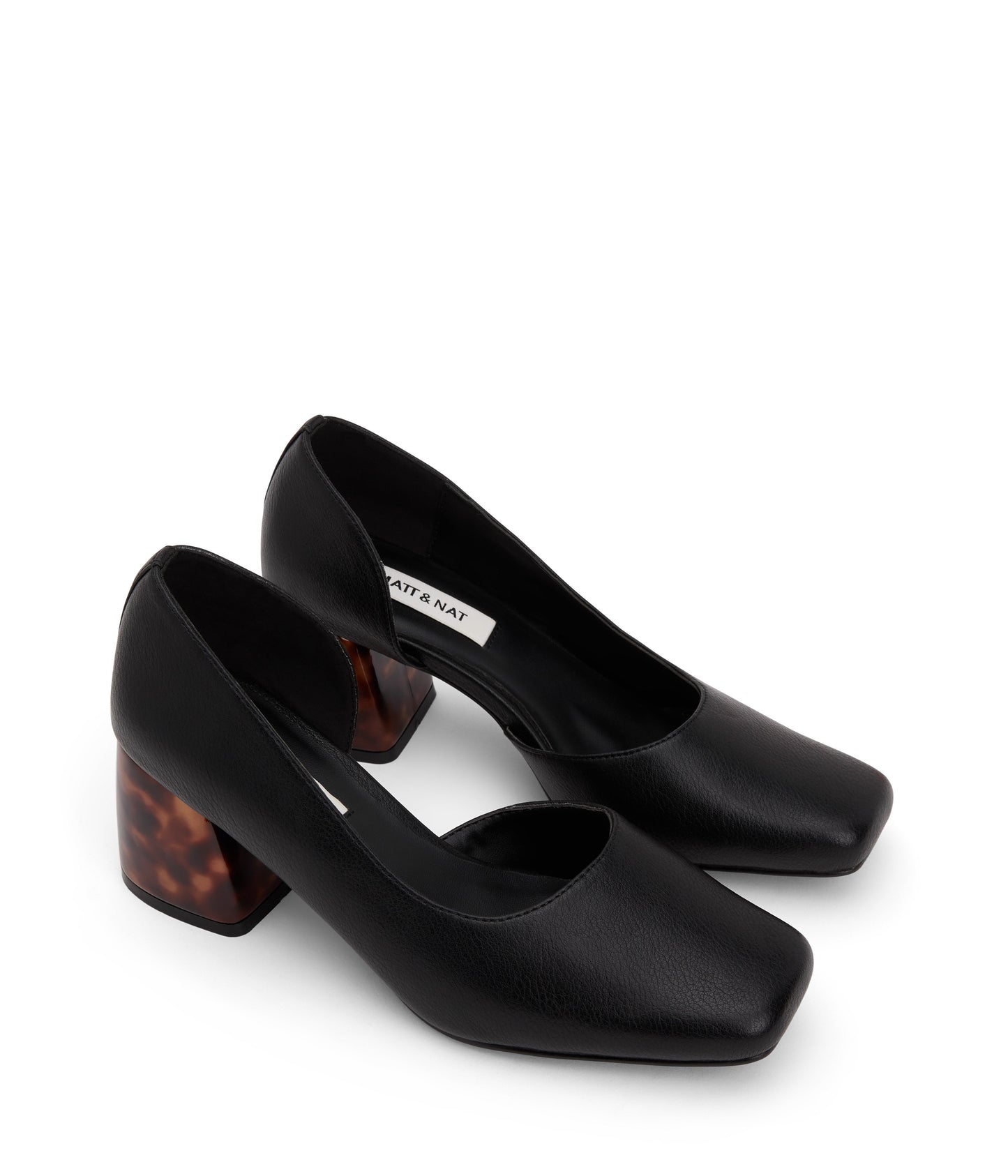 PIKOSA Women's Vegan Heels | Color: Black - variant::black