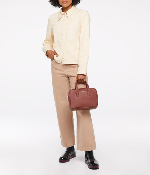 KENSISM Small Vegan Satchel - Vintage | Color: Pink - variant::heirloom