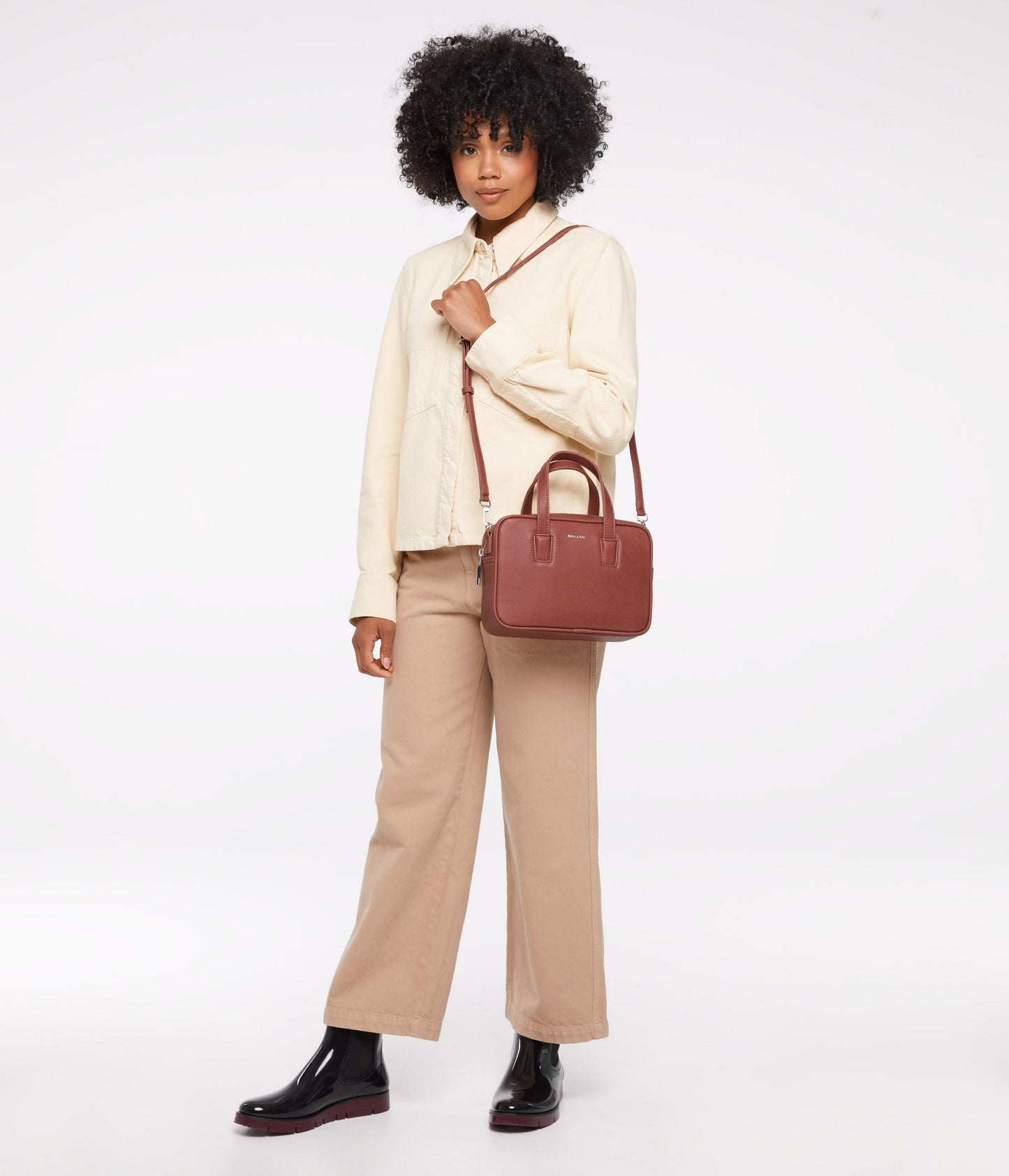 KENSISM Small Vegan Satchel - Vintage | Color: Pink - variant::heirloom