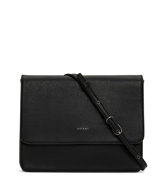 LYSA Vegan Crossbody Bag - Vintage | Color: Black - variant::black