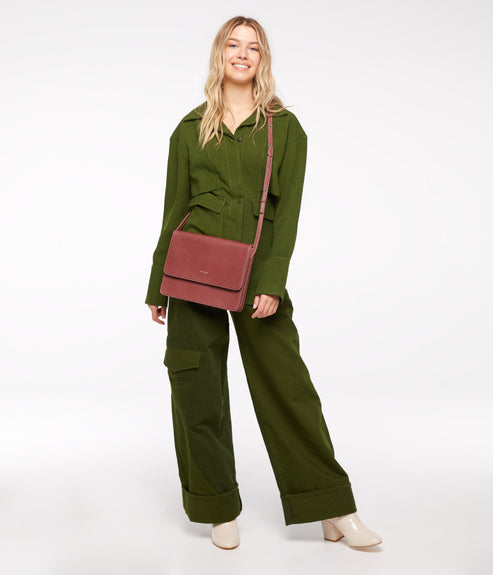 LYSA Vegan Crossbody Bag - Vintage | Color: Brown - variant::chili