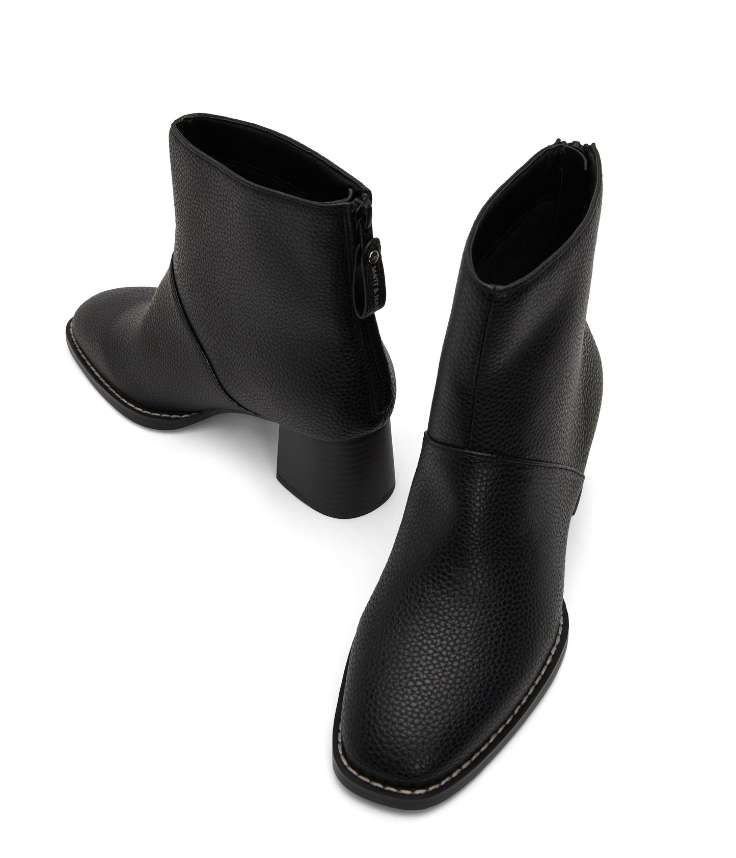 ERIVO Vegan Block Heel Boots | Color: Black - variant::black