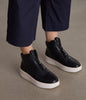 FLERI Women's Vegan High Top Sneakers | Color: Black - variant::black