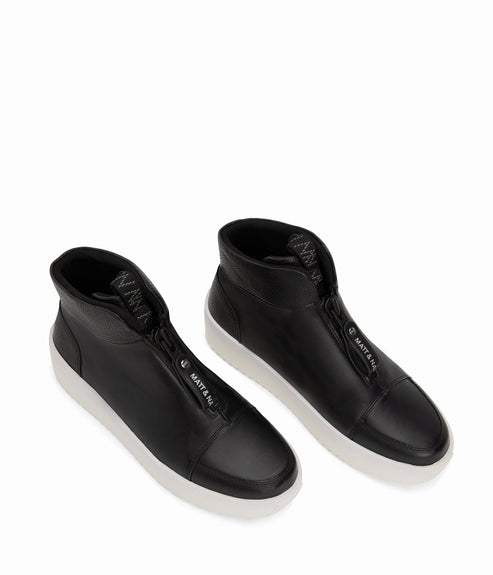 FLERI Women's Vegan High Top Sneakers | Color: Black - variant::black