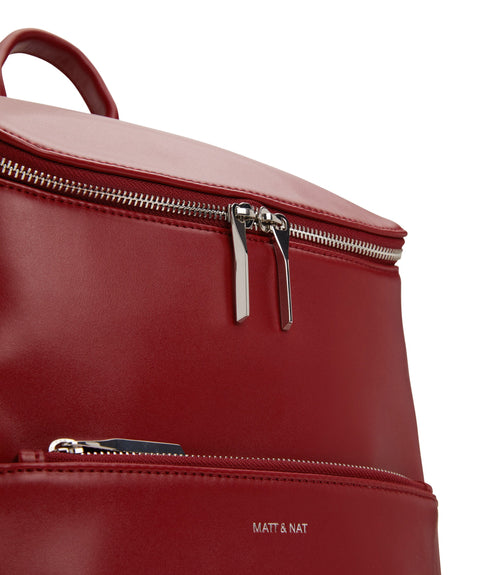 BRAVE MICRO Vegan Crossbody Bag - Loom | Color: Red - variant::plum