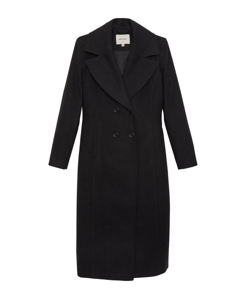CLARESA Women's Vegan Wool Coat | Color: Black - variant::black
