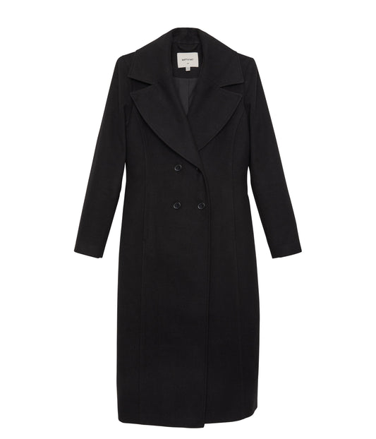CLARESA Women's Vegan Wool Coat | Color: Black - variant::black