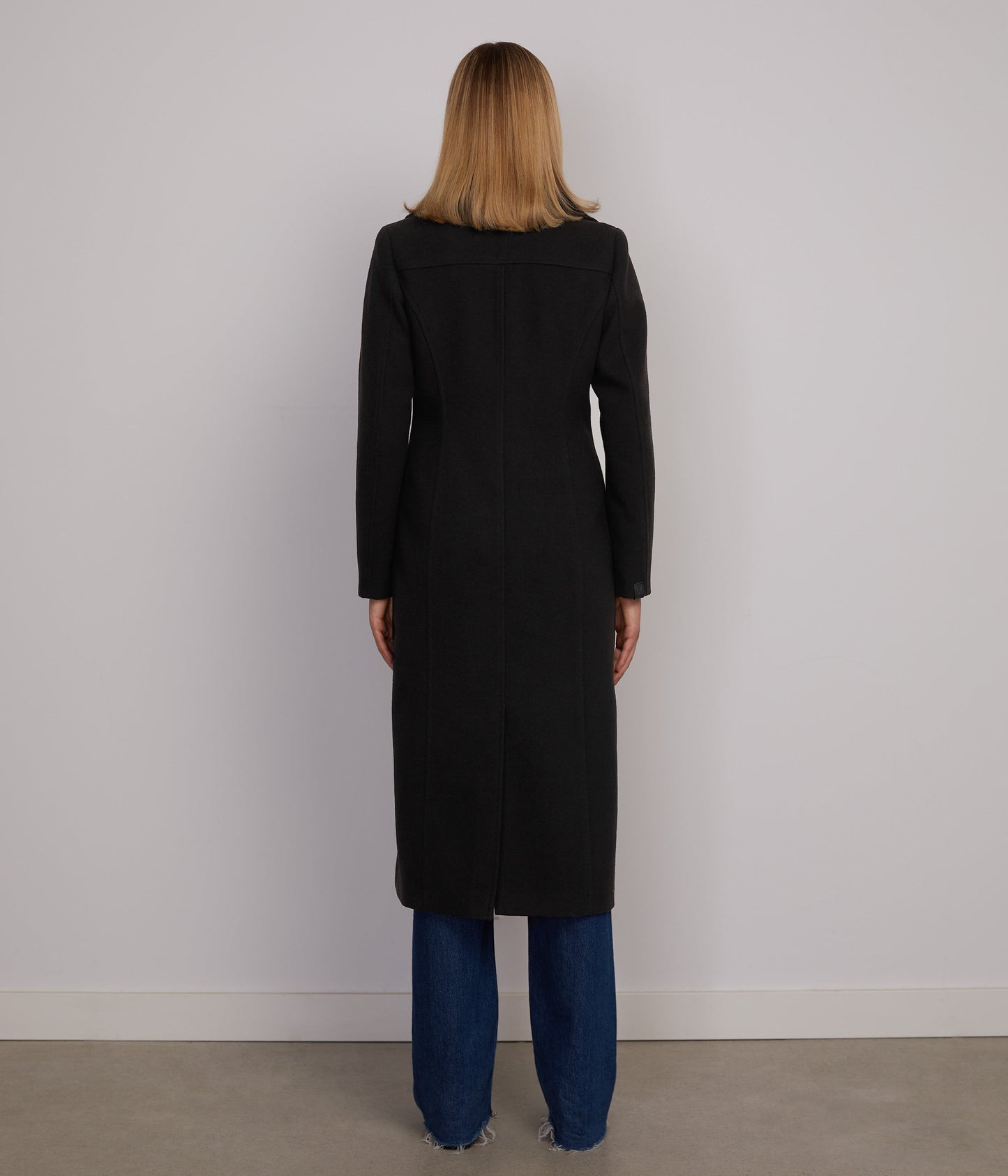 CLARESA Women's Vegan Wool Coat | Color: Black - variant::black