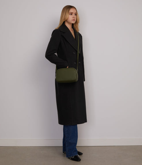 CLARESA Women's Vegan Wool Coat | Color: Black - variant::black