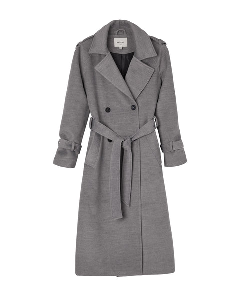 VIVI Women's Long Coat | Color: Light Grey - variant::light