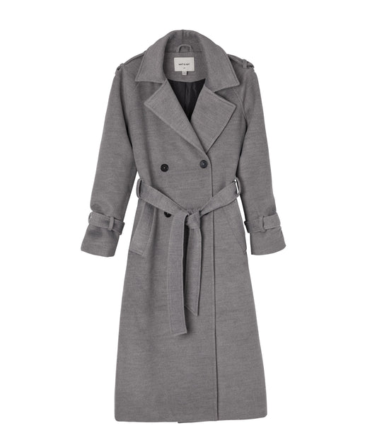VIVI Women's Long Coat | Color: Light Grey - variant::light