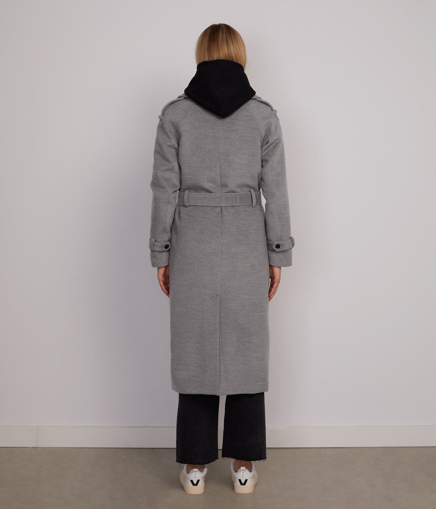 VIVI Women's Long Coat | Color: Light Grey - variant::light