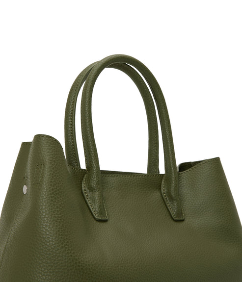 KRISTASM Small Vegan Satchel - Purity | Color: Green - variant::meadow