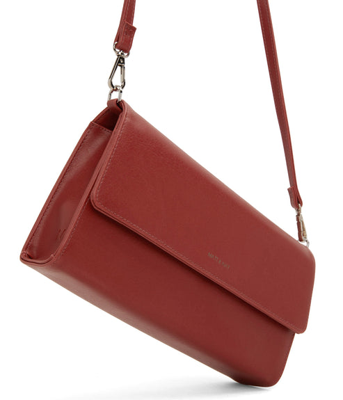DREWLG Large Vegan Crossbody Bag - Vintage | Color: Red - variant::barn