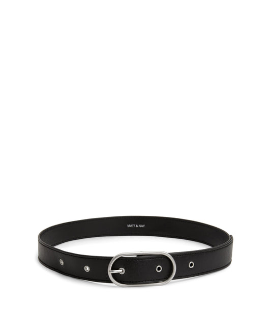NEIL Women's Vegan Leather Belt | Color: Black - variant::black