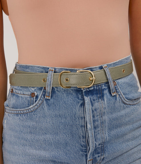 PARO Women's Vegan D-Ring Belt | Color: Black - variant::black