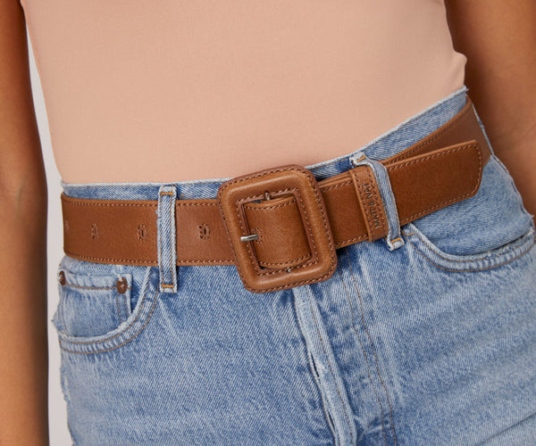 SARRA Women's Vegan Waist Belt | Color: Black - variant::black