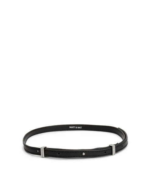 SOLINA Women's Vegan Skinny Belt | Color: Black - variant::black