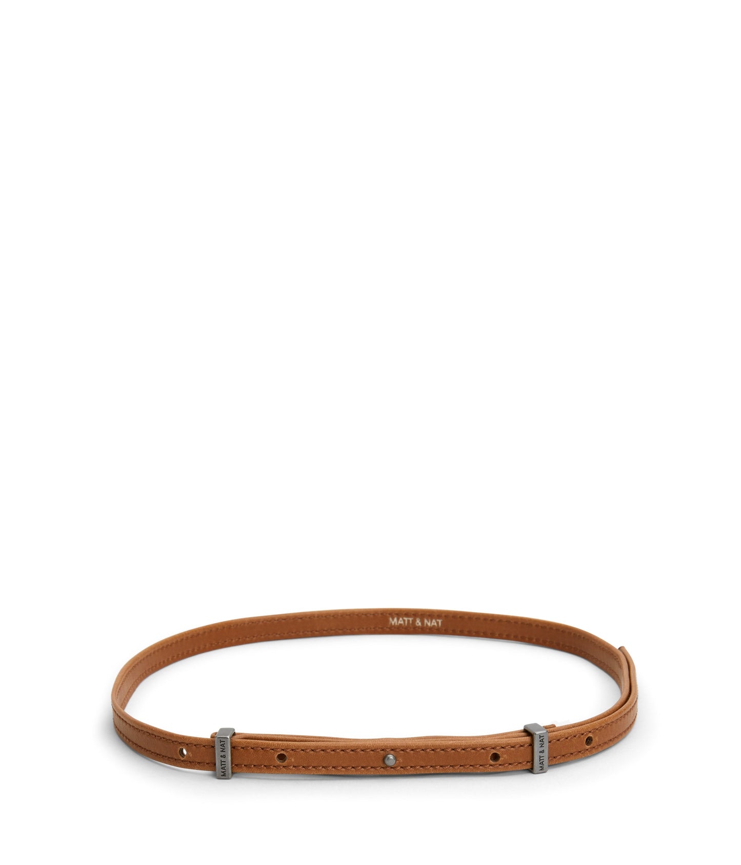 SOLINA Women's Vegan Skinny Belt | Color: Brown - variant::chili