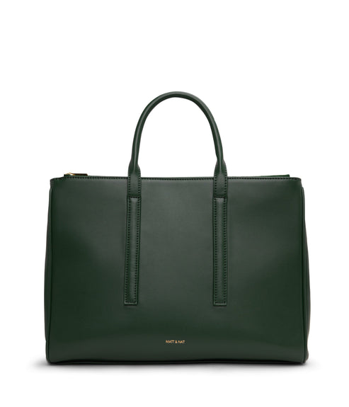 EVELIN Vegan Satchel - Loom | Color: Green - variant::vineyard