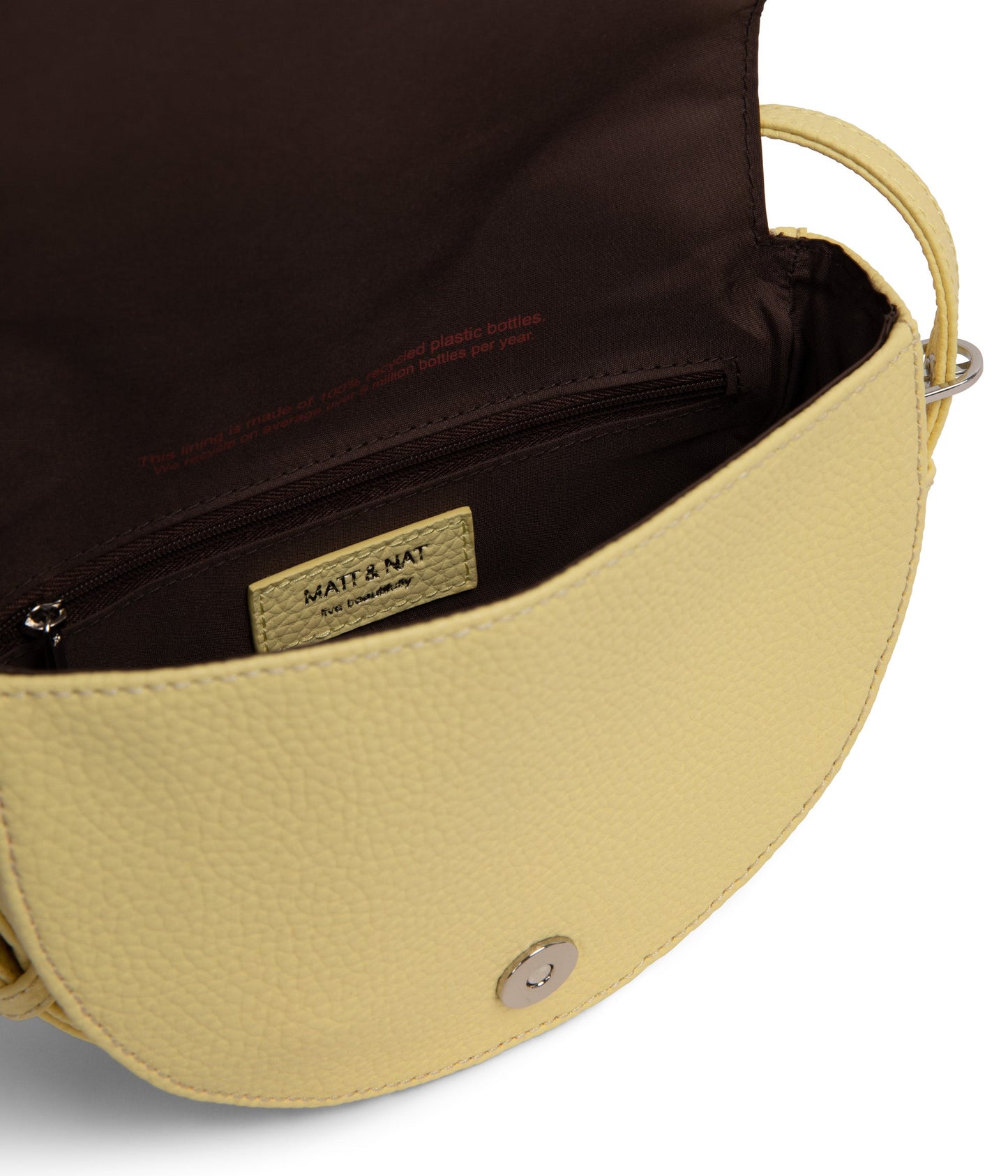 TWILL Vegan Saddle Bag - Purity | Color: Yellow - variant::daffodil